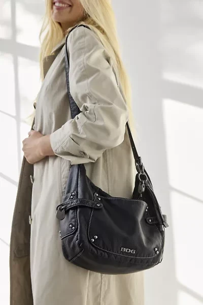 BDG Reggie Slouchy Faux Leather Hobo Bag
