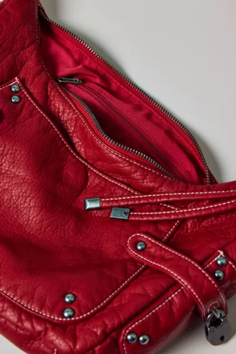 BDG Reggie Slouchy Faux Leather Hobo Bag