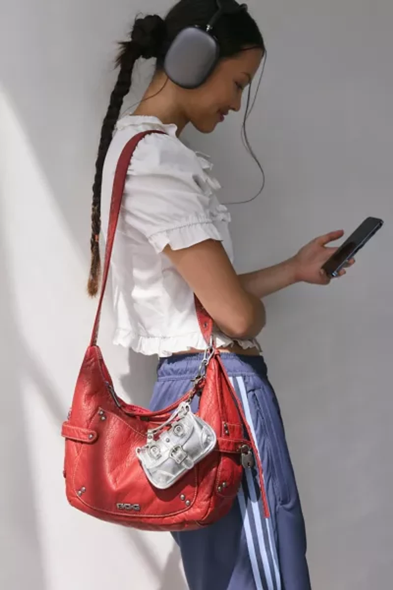 BDG Reggie Slouchy Faux Leather Hobo Bag