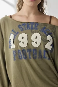 BDG Jessa Graphic Off-The-Shoulder Pullover