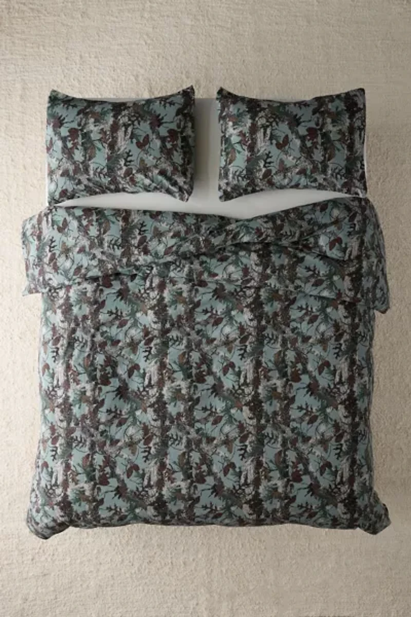 Forest Leaf Camo Duvet Cover Set