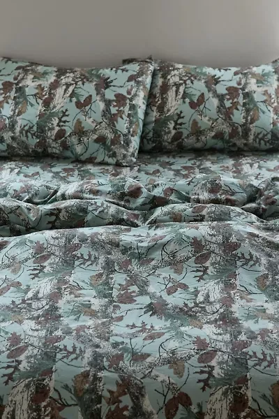Forest Leaf Camo Duvet Cover Set