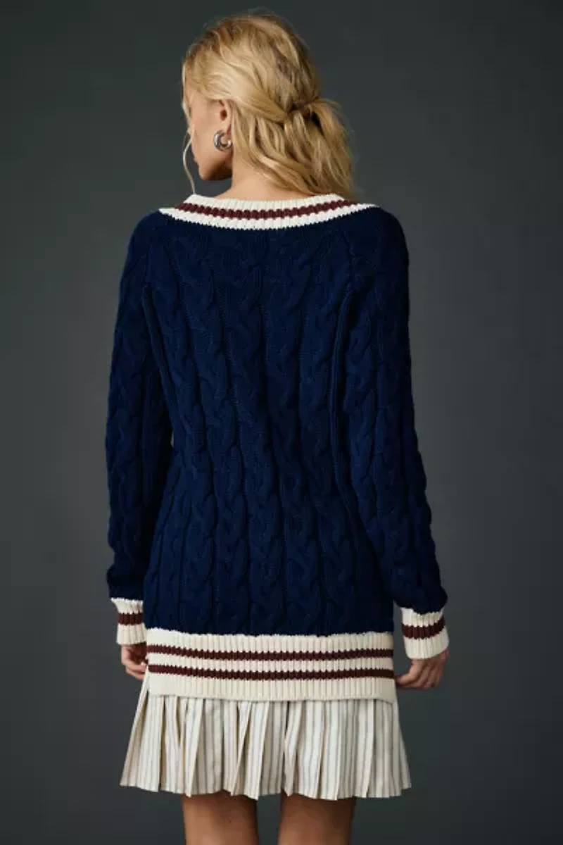 En Saison Knox Mixed Media Sweater Mini Dress