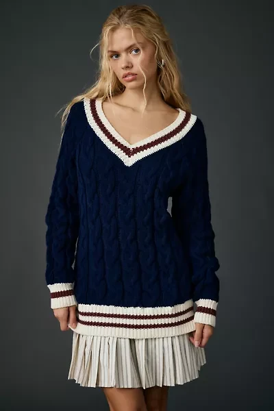 En Saison Knox Mixed Media Sweater Mini Dress