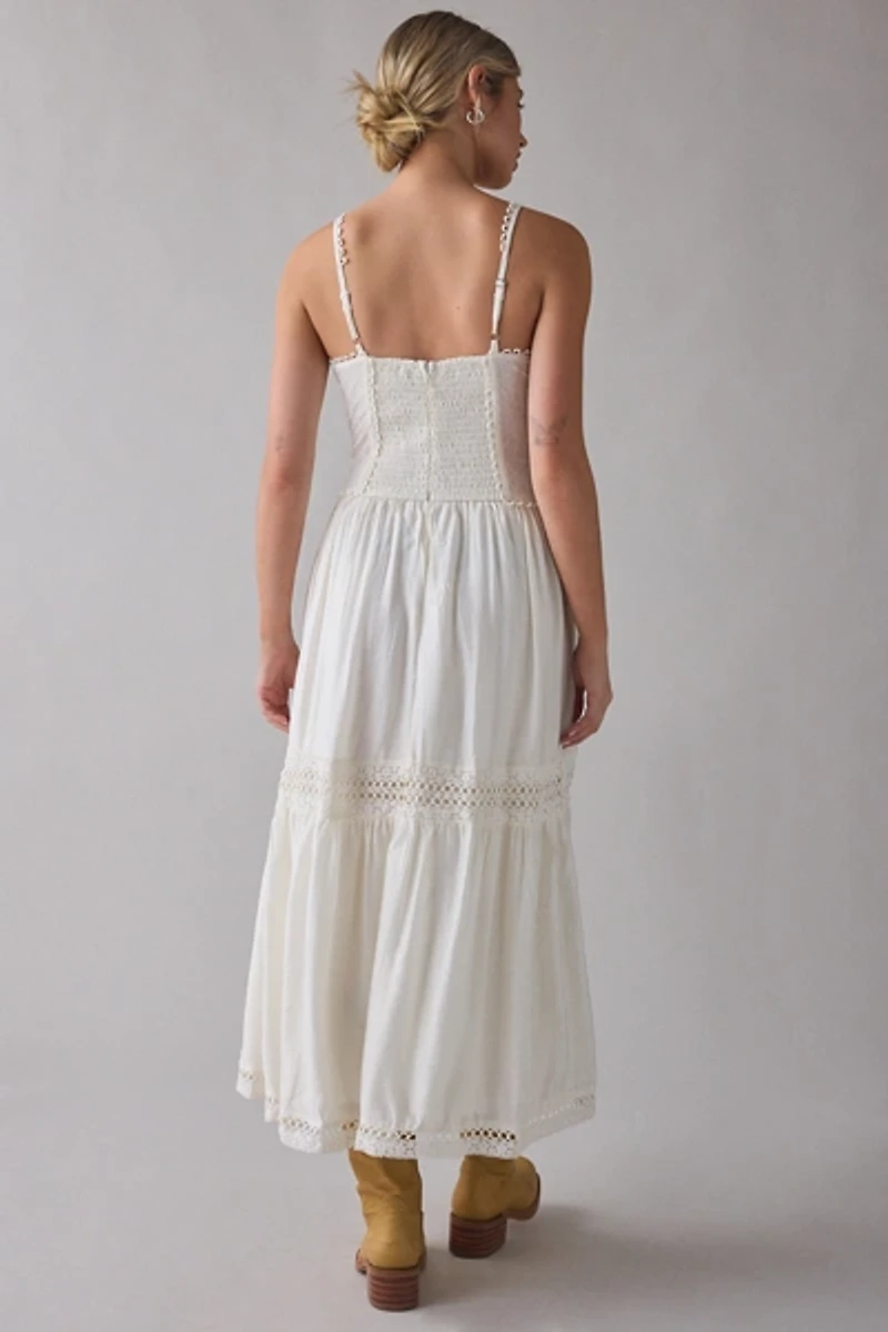 En Saison Alannah Lace Trim Corset Maxi Dress