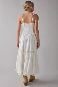 En Saison Alannah Lace Trim Corset Maxi Dress