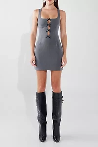 BY.DYLN Brandy Bow Detail Mini Dress
