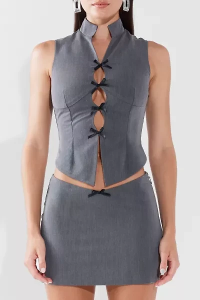BY.DYLN Justine Bow Detail Vest Top