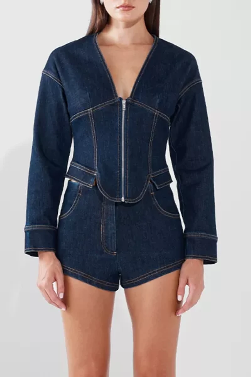 BY.DYLN Brayden Denim Micro Short