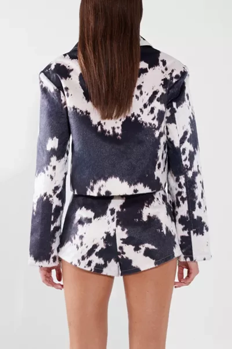 BY.DYLN Helsa Faux Cow Hide Jacket