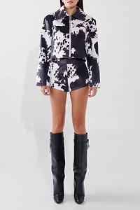 BY.DYLN Helsa Faux Cow Hide Jacket