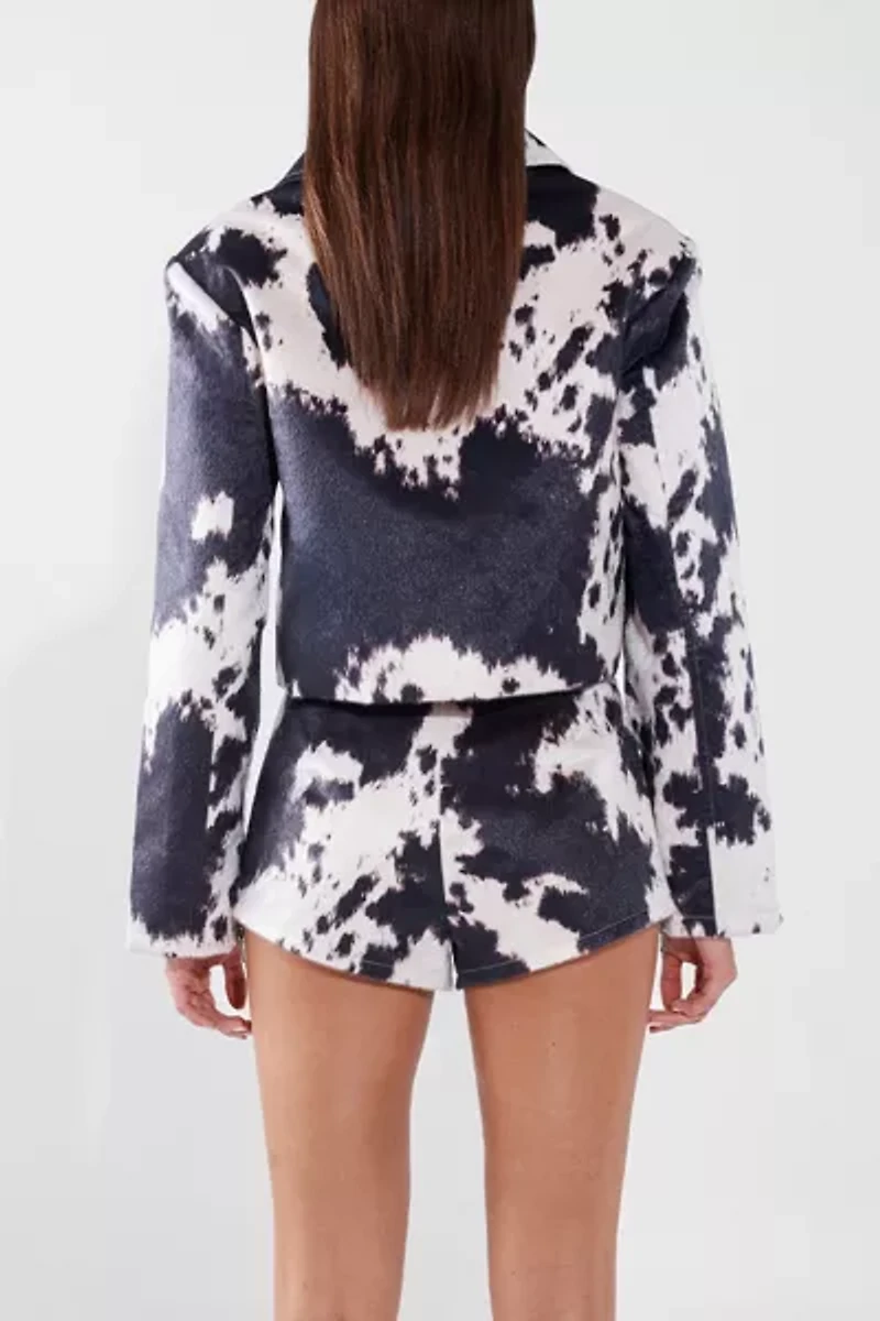 BY.DYLN Helsa Faux Cow Hide Micro Short