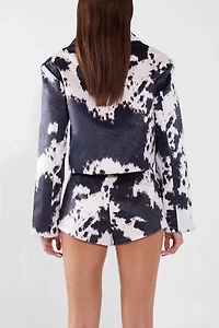 BY.DYLN Helsa Faux Cow Hide Micro Short
