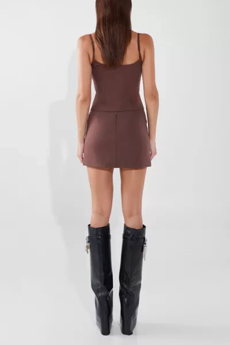 BY.DYLN Ren Buckle Detail Low-Rise Mini Skirt