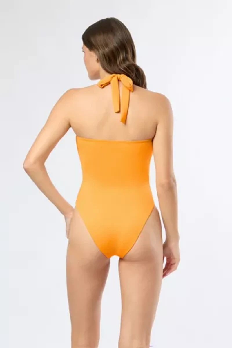 Onia Poppy One Piece Halter Swimsuit