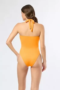 Onia Poppy One Piece Halter Swimsuit