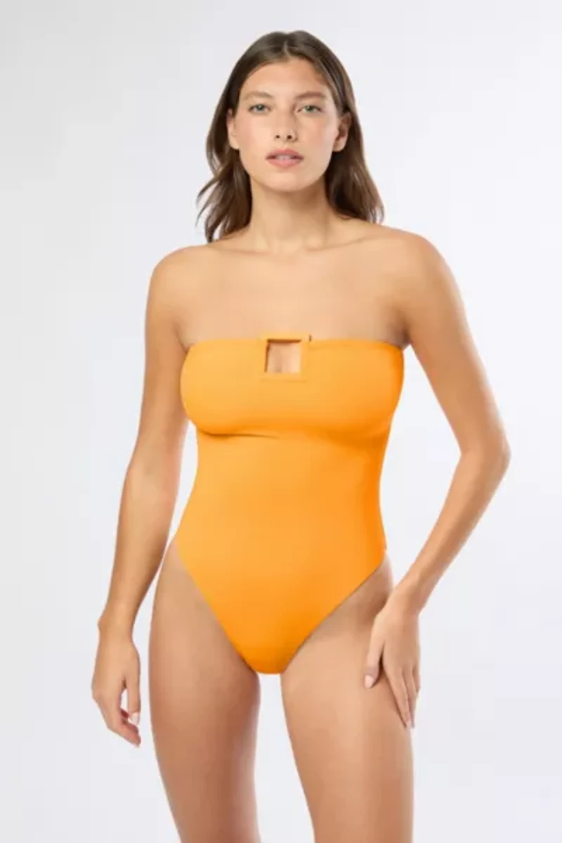Onia Poppy One Piece Halter Swimsuit