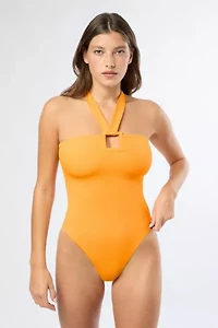 Onia Poppy One Piece Halter Swimsuit