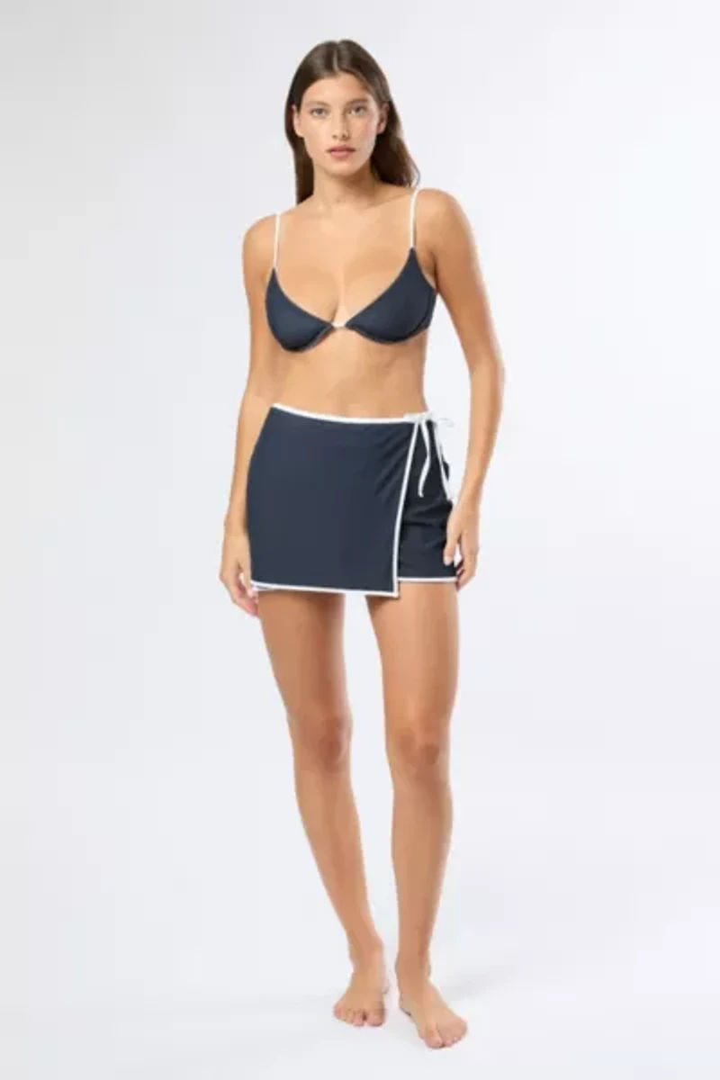 Onia Crochet Mesh Mini Wrap Skirt