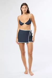 Onia Crochet Mesh Mini Wrap Skirt
