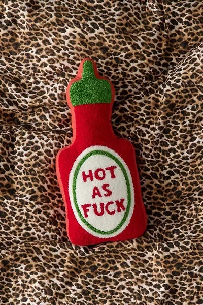 Hot Sauce Bottle Shaped Tufted Throw Pillow