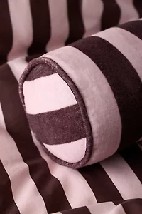 Awning Striped Round Bolster Pillow