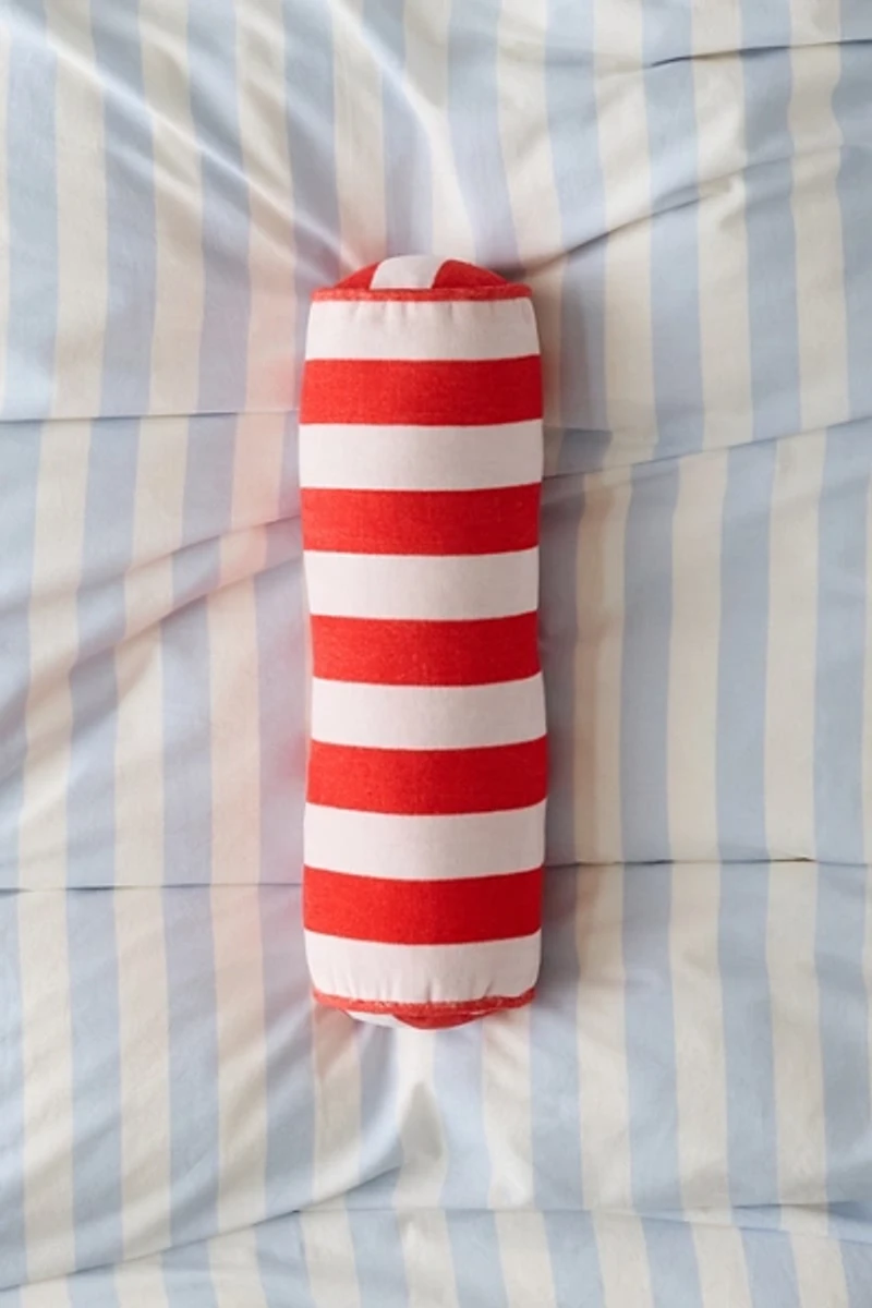 Awning Striped Round Bolster Pillow