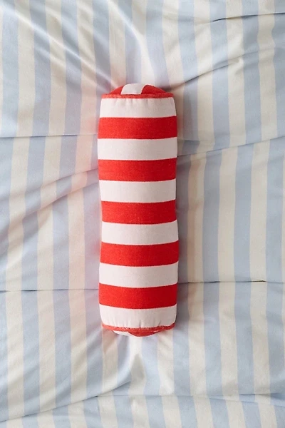 Awning Striped Round Bolster Pillow