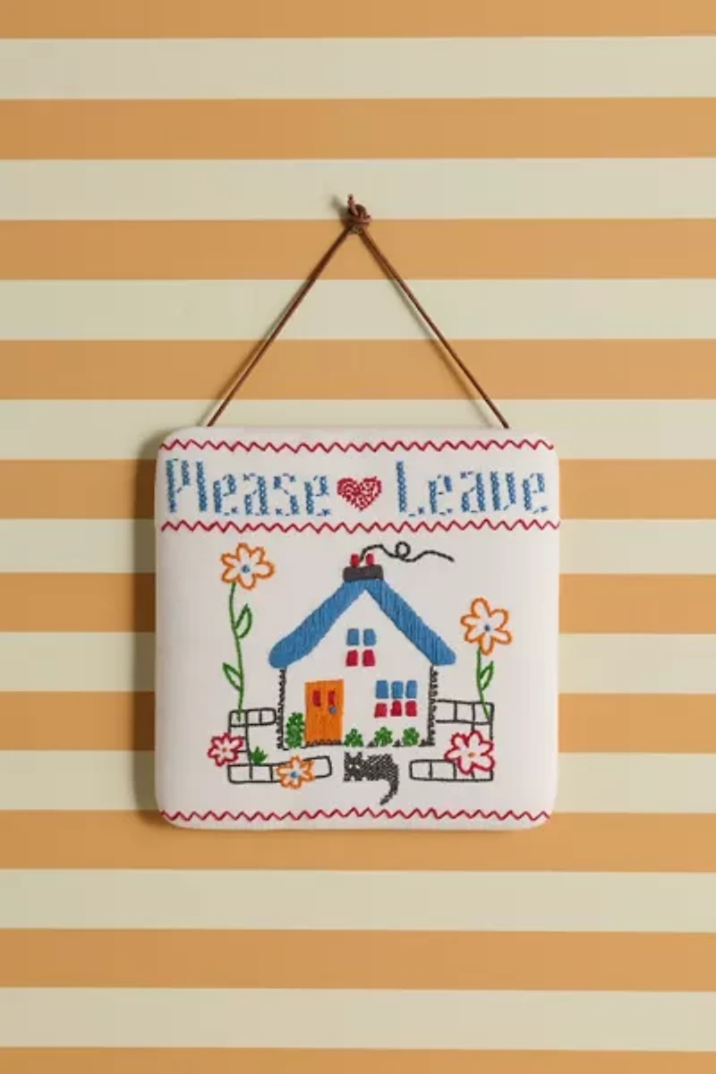 Needlepoint Embroidered Wall Hanging