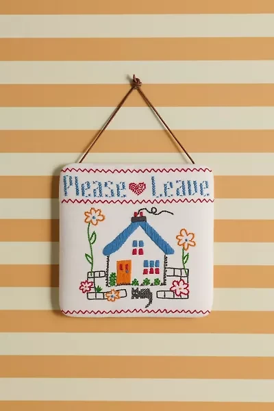 Needlepoint Embroidered Wall Hanging