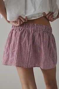 Kimchi Blue Emiline Gingham Cotton Low-Rise Mini Skirt