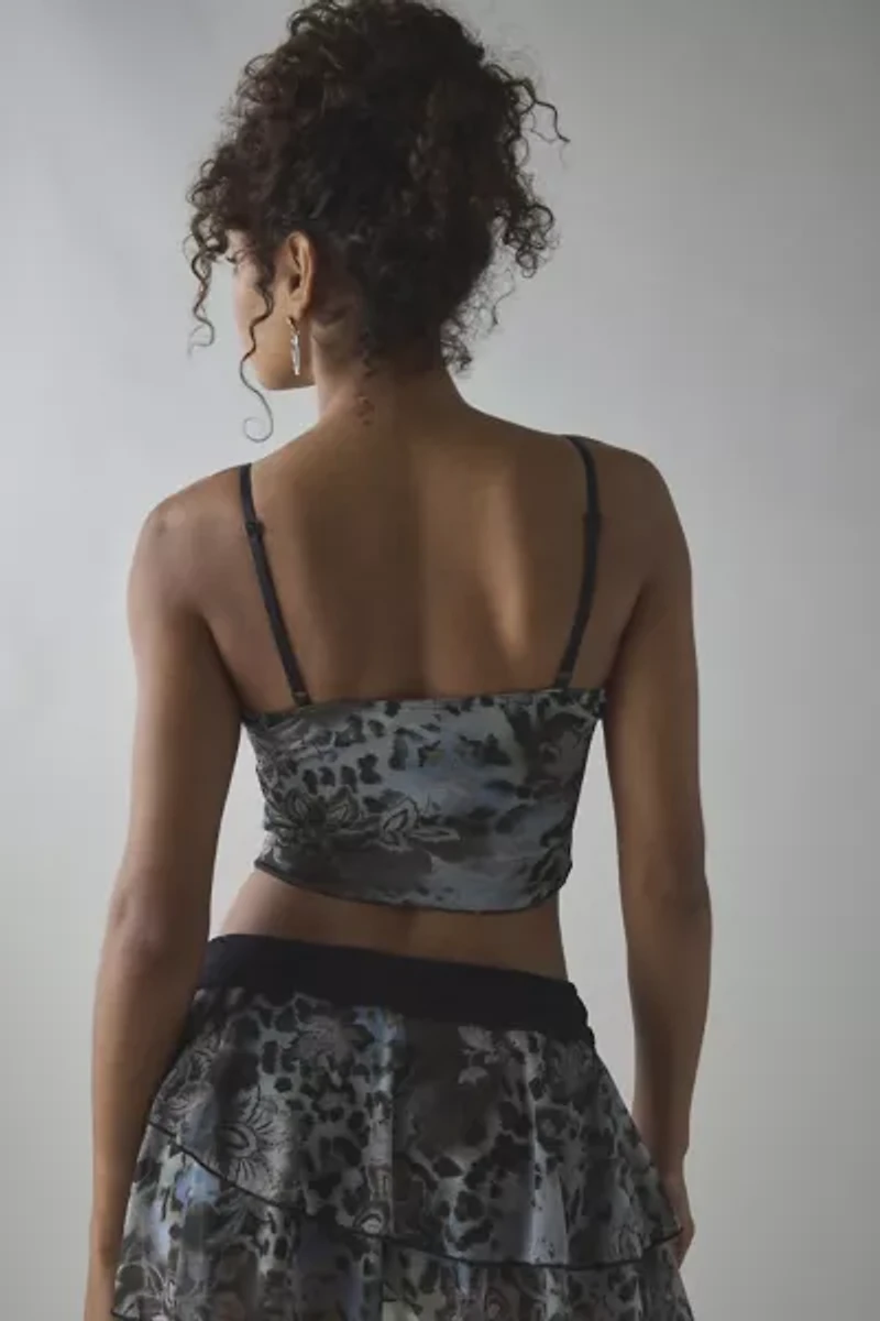 UO Ashley Lace Trim Mesh Cropped Cami