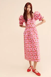 by Megan Crosby Sophie Strawberry Midi Dress