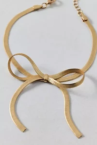 Draped Bow Chain Anklet