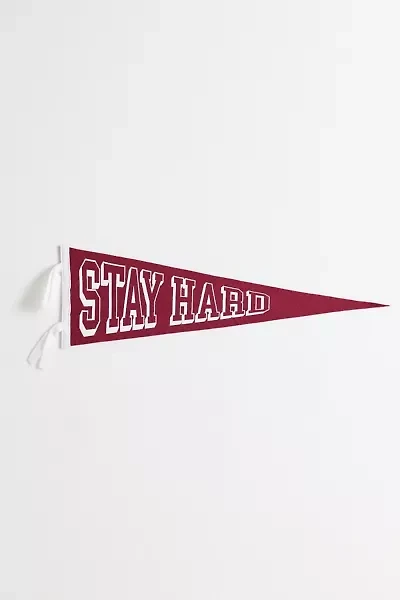 Game Day Stay Hard College Pennant Flag Wall Hanging