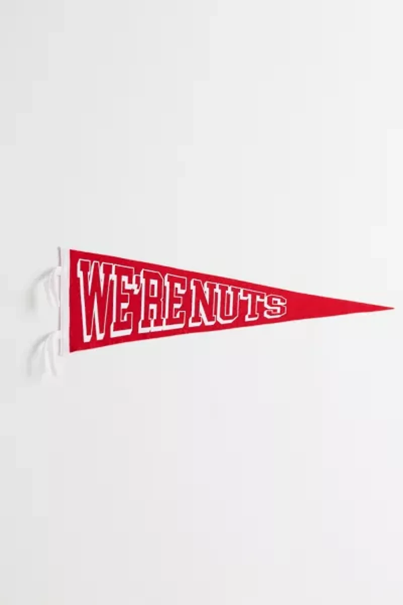Game Day We’re Nuts College Pennant Flag Wall Hanging