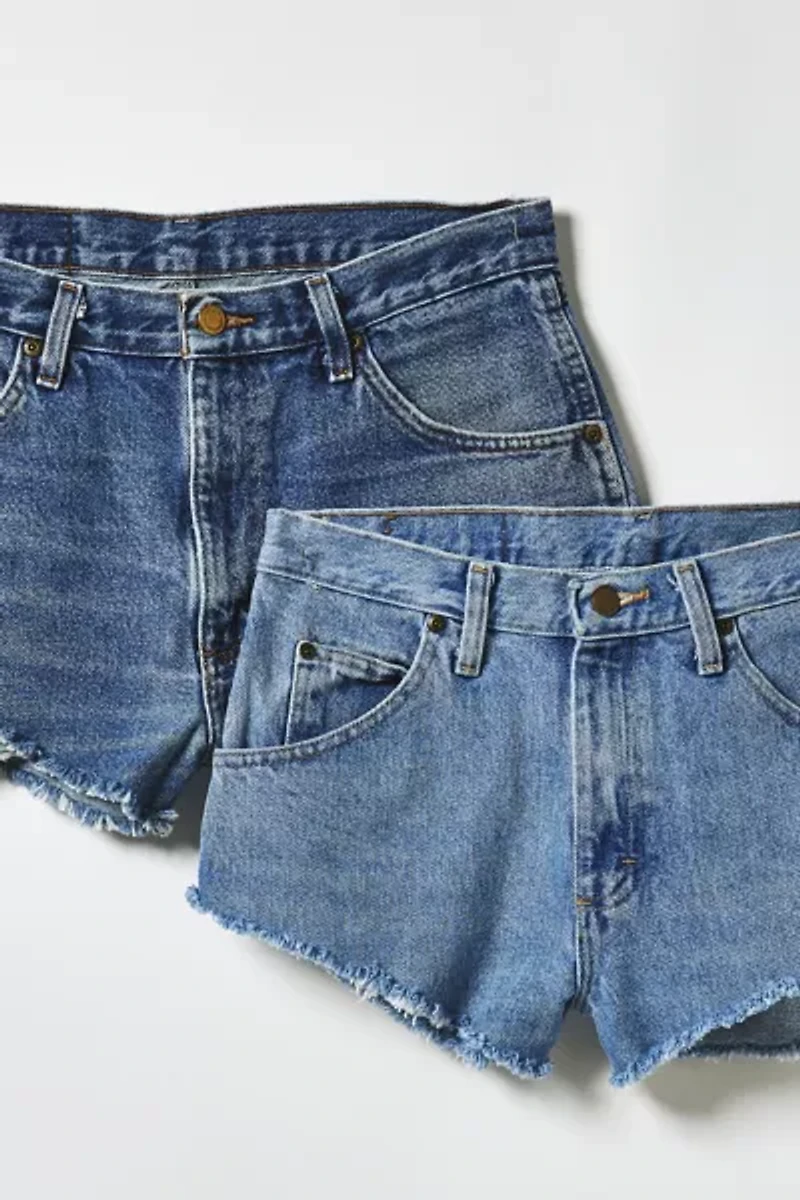 ReMADE By UO Wrangler Cheeky Denim Micro Short