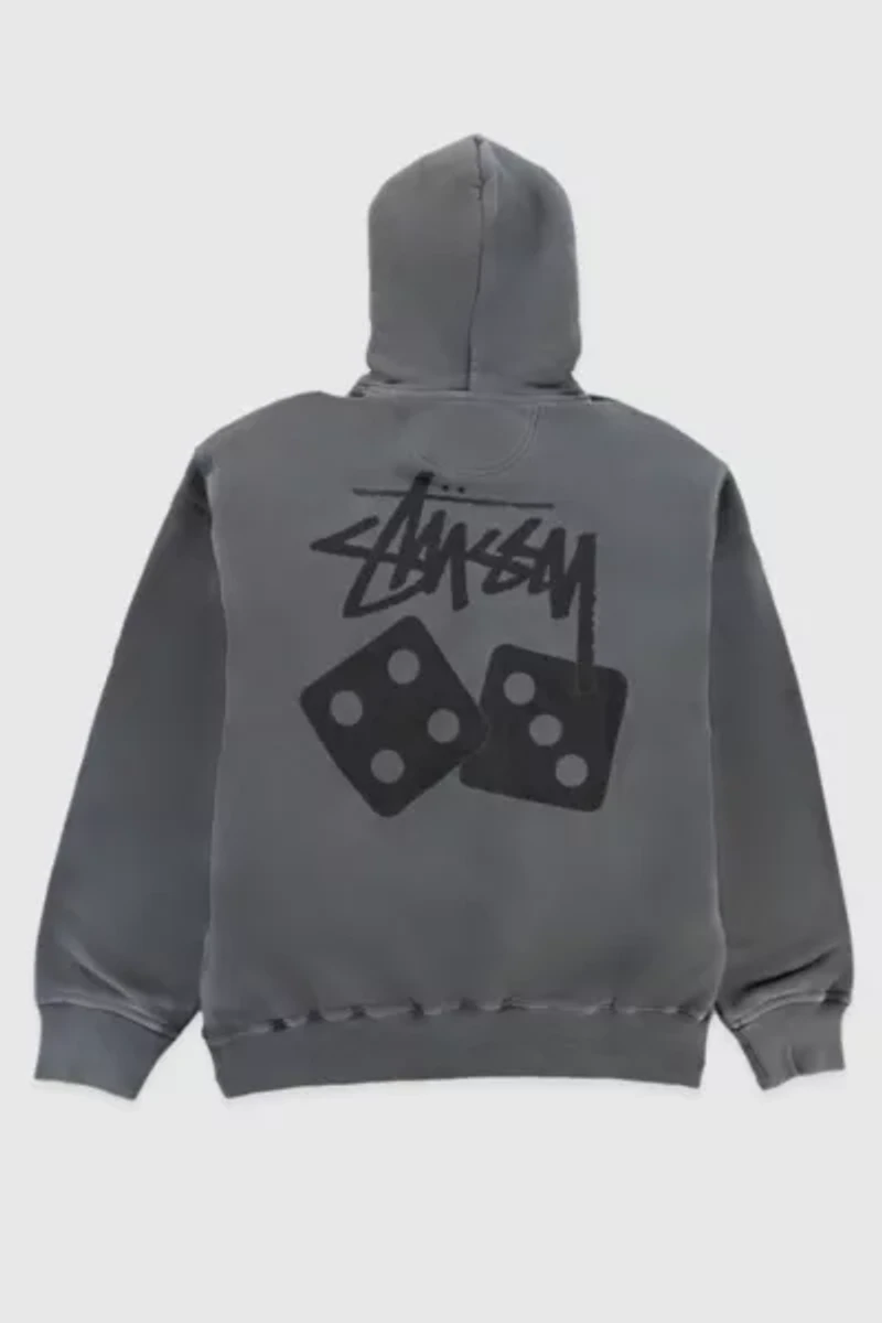 Stussy Pigment Dyed Dice Hoodie Sweatshirt