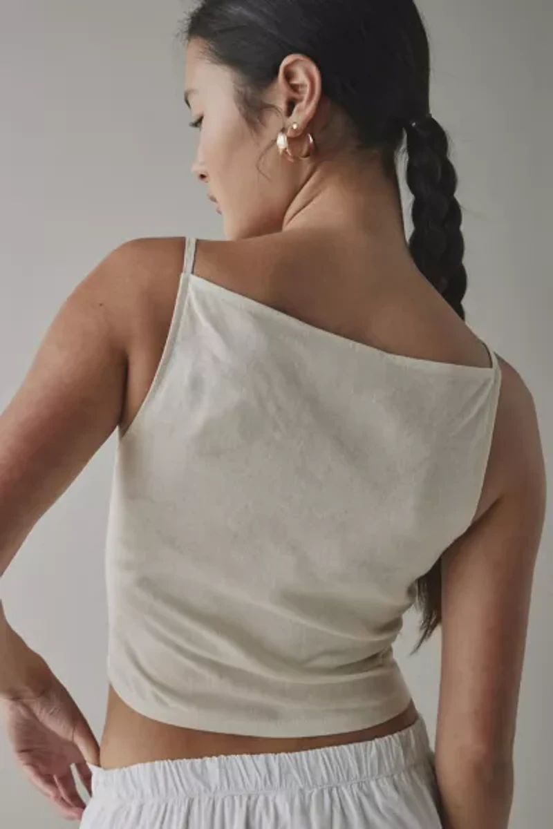 ReMADE By UO Made LA EcoVero™ Linen Button Front Tank Top
