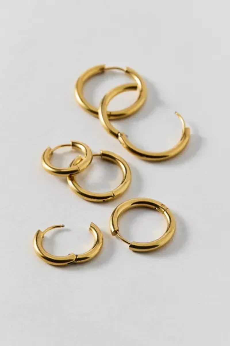 Essential Waterproof Tube Hoop Earring Set
