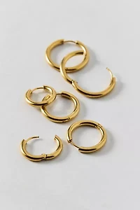 Essential Waterproof Tube Hoop Earring Set