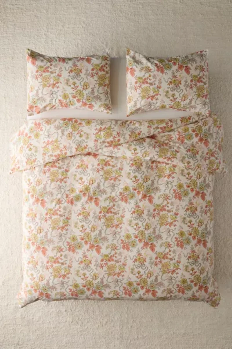 Catlyn Floral Patterned Duvet Cover Set