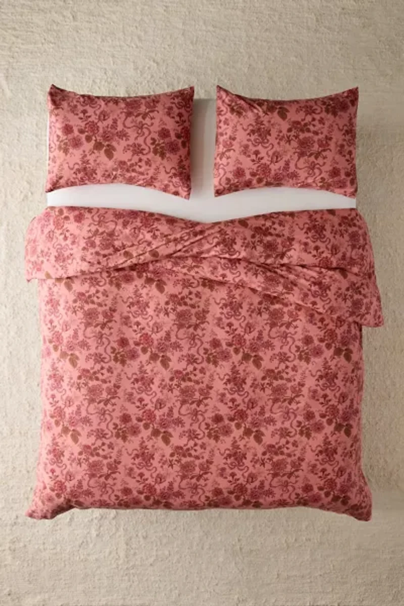Catlyn Floral Patterned Duvet Cover Set