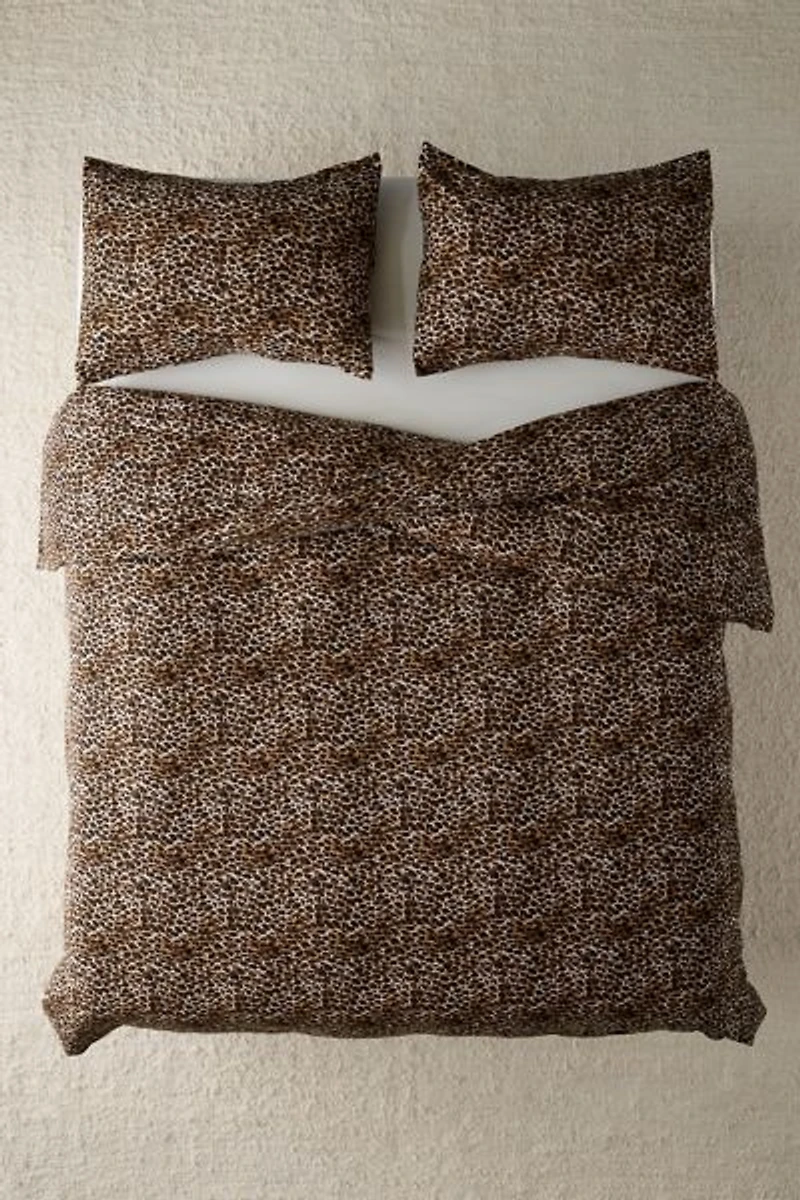 Printed Flannel Duvet Set