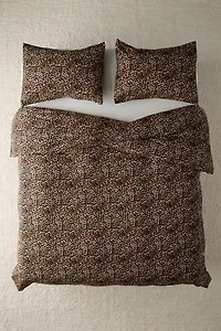Printed Flannel Duvet Set