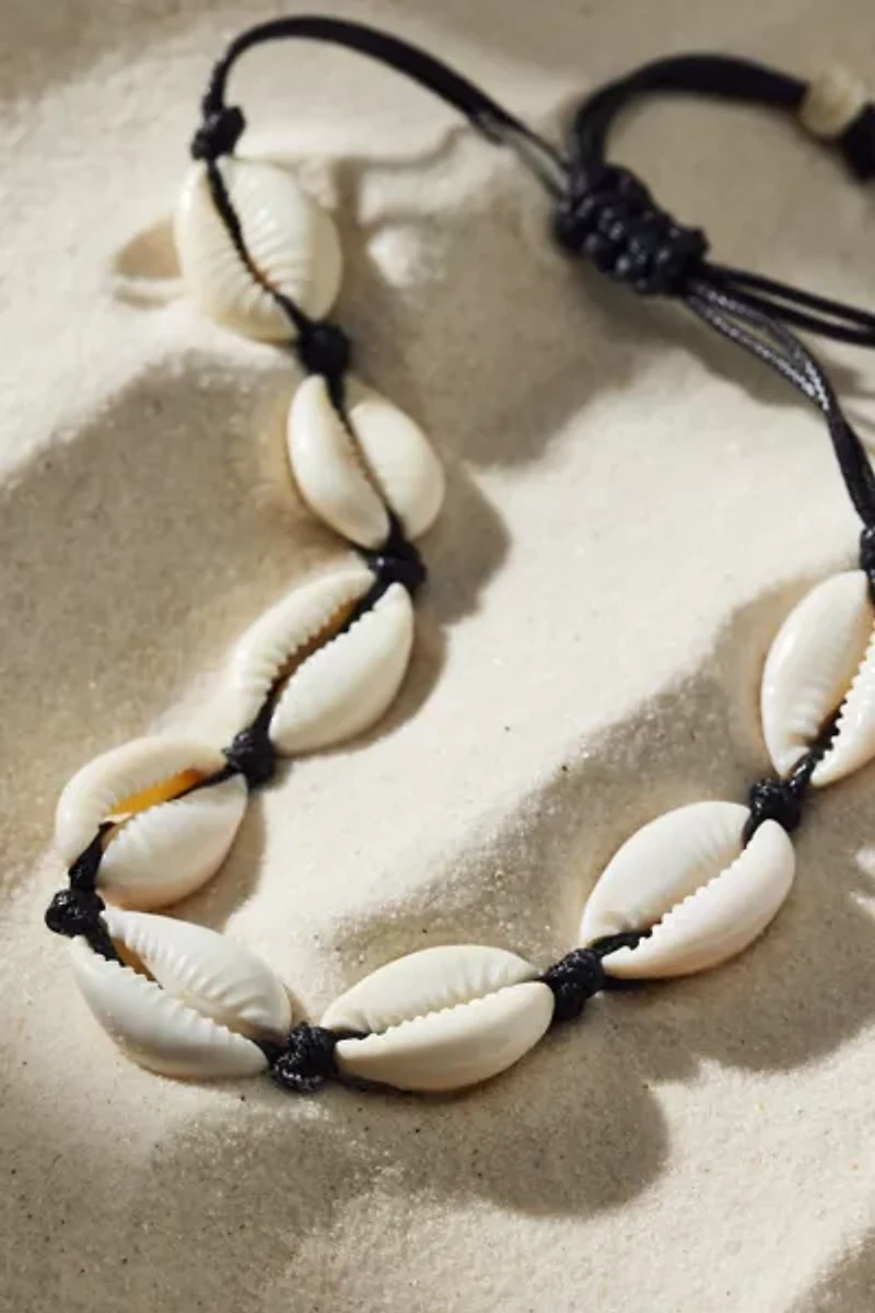 Knotted Cord Shell Anklet