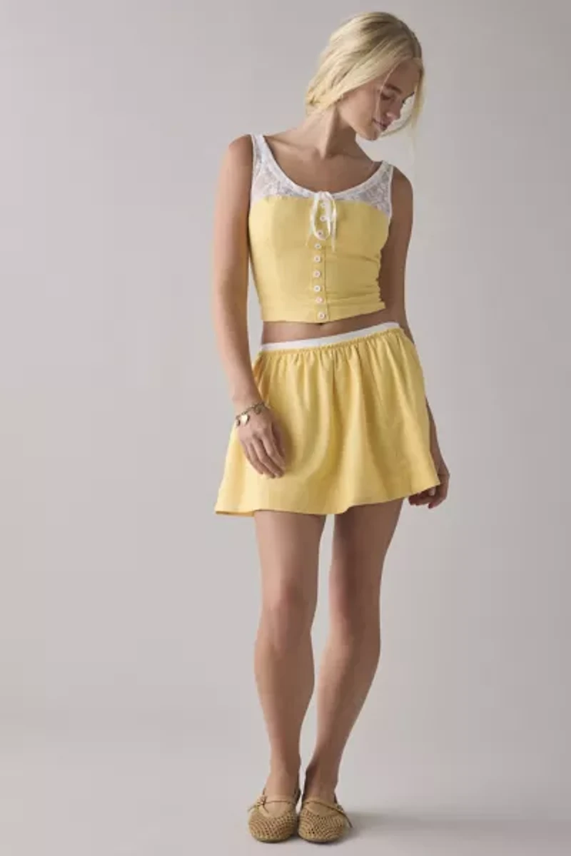 Kimchi Blue Veronica Corset Top + Mini Skirt Set