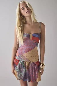 Kimchi Blue Mackenzie Mesh Drop Waist Mini Dress