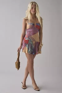 Kimchi Blue Mackenzie Mesh Drop Waist Mini Dress