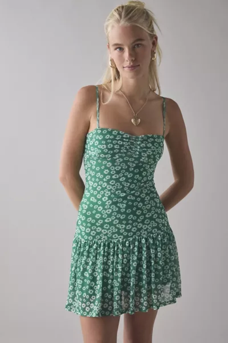 Kimchi Blue Mackenzie Mesh Drop Waist Mini Dress